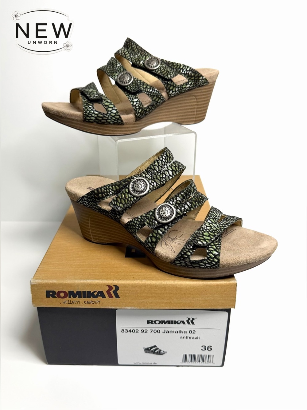 NEW Romika Jamaika Anthrazit Size 36 in Original Box